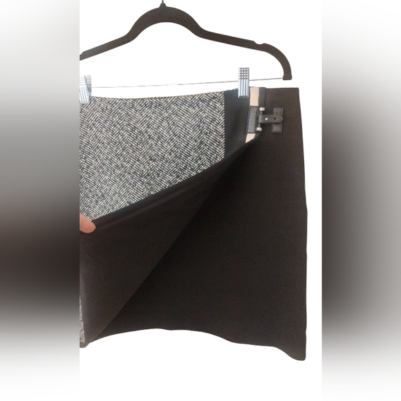 Black House White Market Tweed Wool Pencil Wrap Skirt SZ 8 - Picture 2 of 9